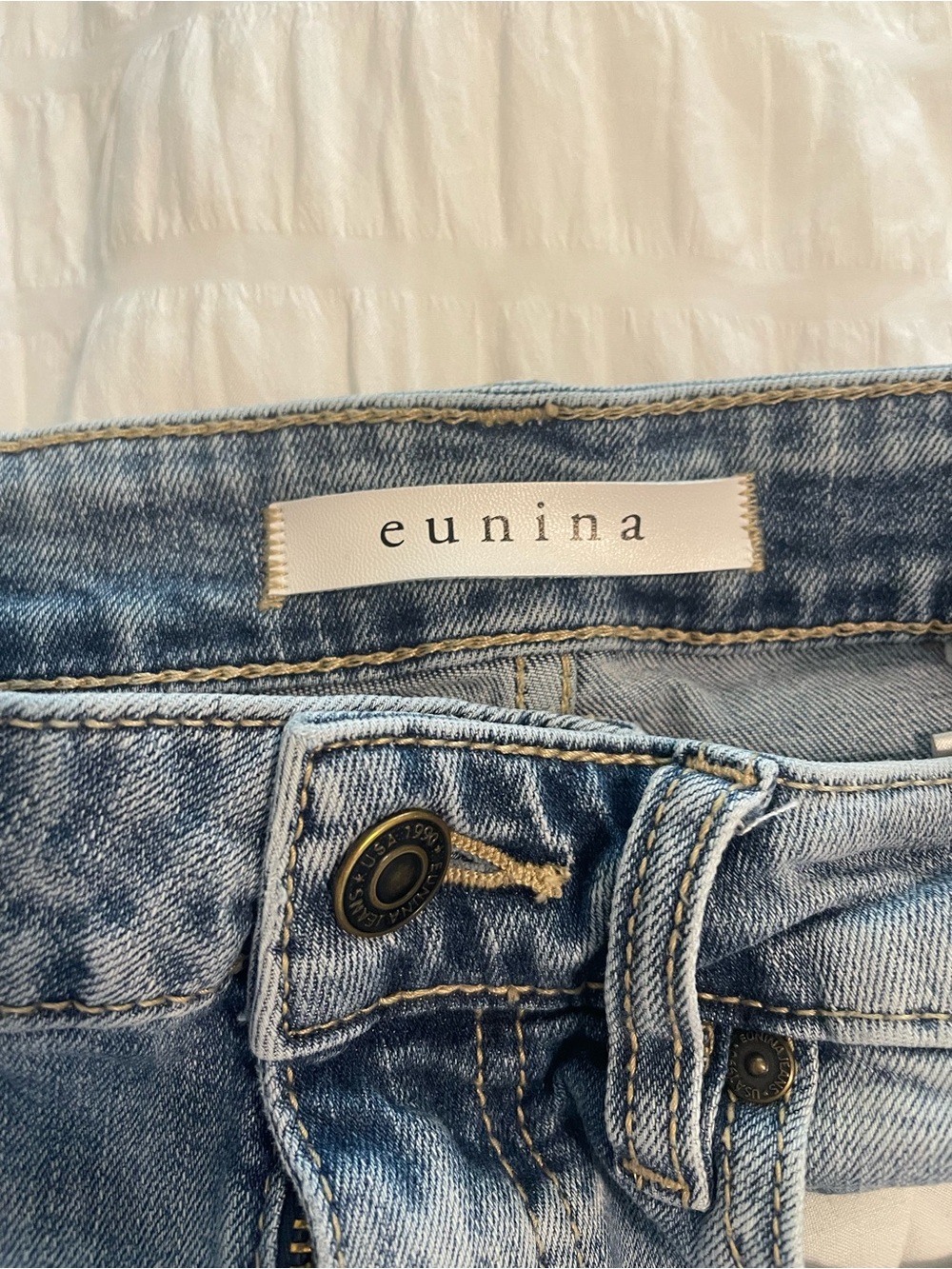 eunina Light Blue High-Rise Denim Jeans
